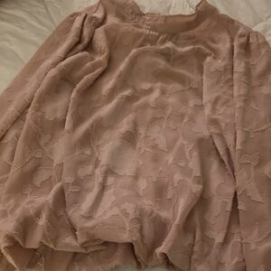 Torrid Blush Pink Textured Blouse